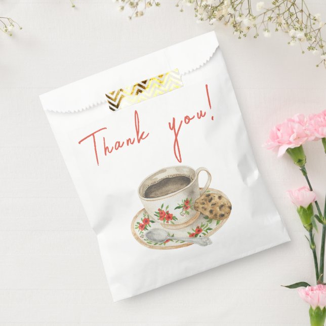 Bolsa De Papel El bebé está preparando café Gracias (Sellado)