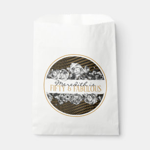 Bolsa De Papel El Black and Gold Luxury Personalizado 50 Y Fabulo