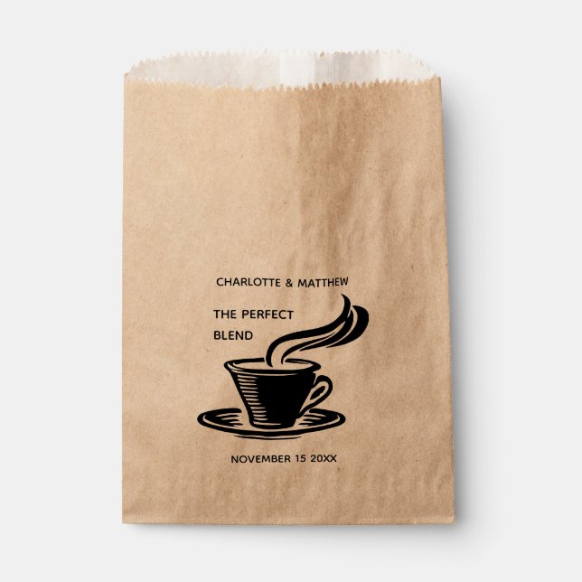 Bolsa De Papel El Boda de té de café perfecto (Anverso)