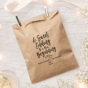 Bolsa De Papel El Boda negro moderno un final dulce