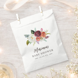 Bolsa De Papel El boho otoñal florece en Baby Shower personalizad