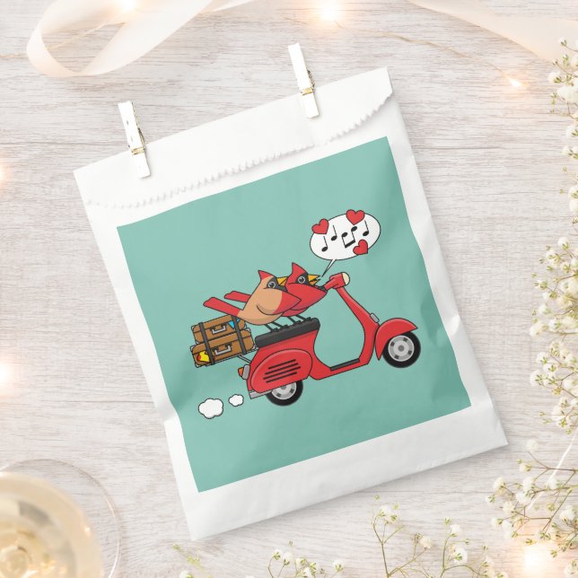 Bolsa De Papel El cardenal rojo le gusta a Scooter (Cortado)