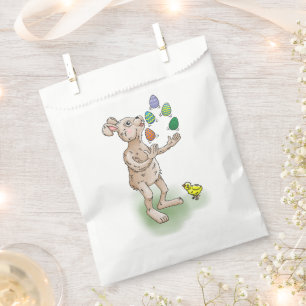 Bolsa De Papel El conejo de Pascua hace malabares con los huevos