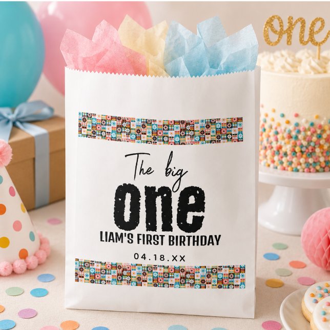 Bolsa De Papel El Cumpleaños GRANDE 1 (The BIG One 1st Birthday Favor Bag)