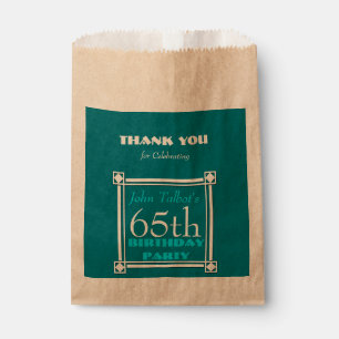 Bolsa De Papel El cumpleaños personalizado retro le agradece