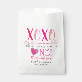 Bolsa De Papel El día de San Valentín de abrazos y besos (XOXO)