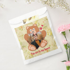 Bolsa De Papel El día de San Valentín fotográfico de Teddy Bear c