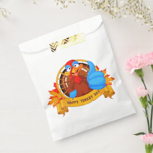 Bolsa De Papel El divertido diseño de Acción de Gracias al estilo