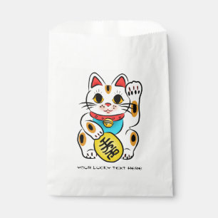Bolsa De Papel ¡El favor afortunado de Maneki Neko del gato