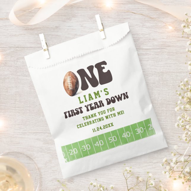 Bolsa De Papel El fútbol en el primer año gracias (Cortado)