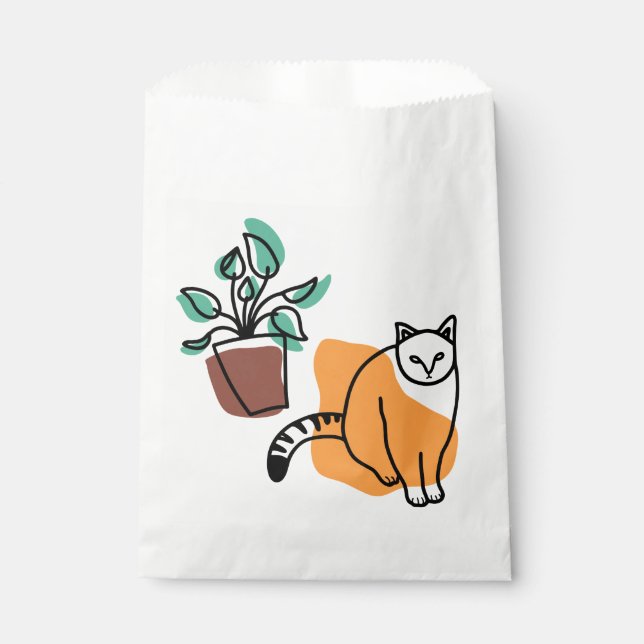 Bolsa De Papel El gato y la planta (Anverso)