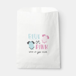 Bolsa De Papel El género azul o rosado del bebé revela la ducha