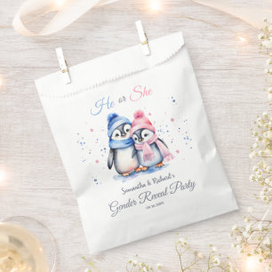 Bolsa De Papel El género de invierno pingüino revela que él o ell