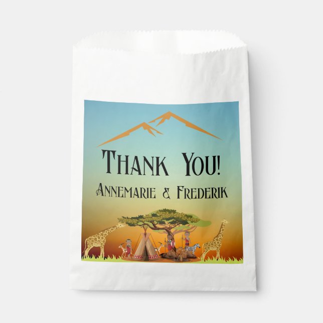 Bolsa De Papel El género revela a los animales africanos (Anverso)