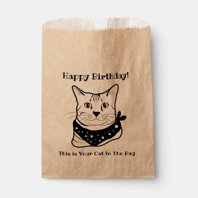 Bolsa De Papel El Gracioso Gato 3 En La Bolsa Personalizado (Anverso)