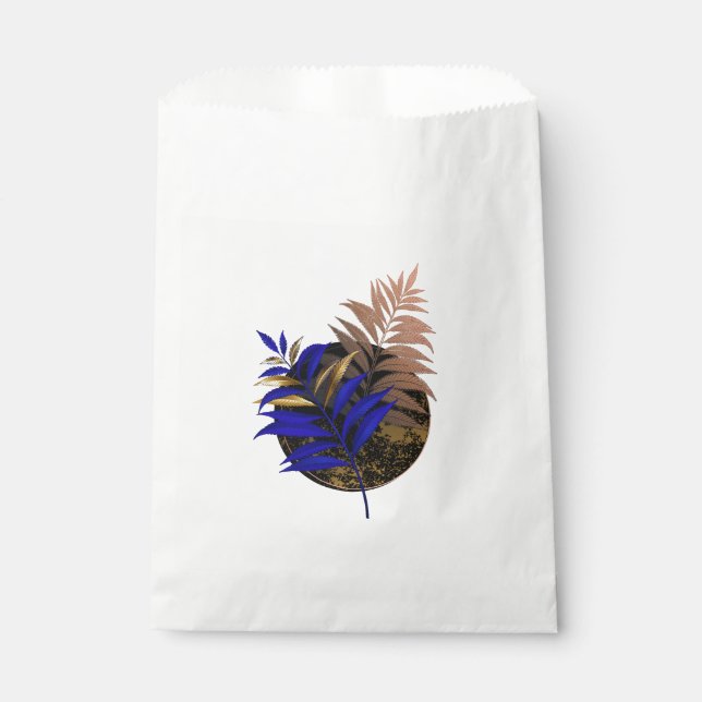 Bolsa De Papel El helecho azul en círculo negro (Anverso)