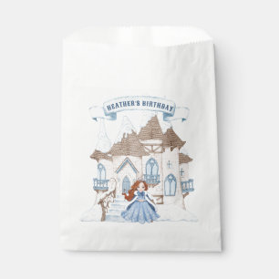 Bolsa De Papel El invierno nevado Red Haired Princess Cumpleaños