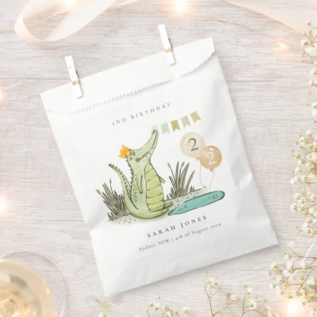 Bolsa De Papel El lagarto de Chomp en el pantano cualquier cumple (Cortado)