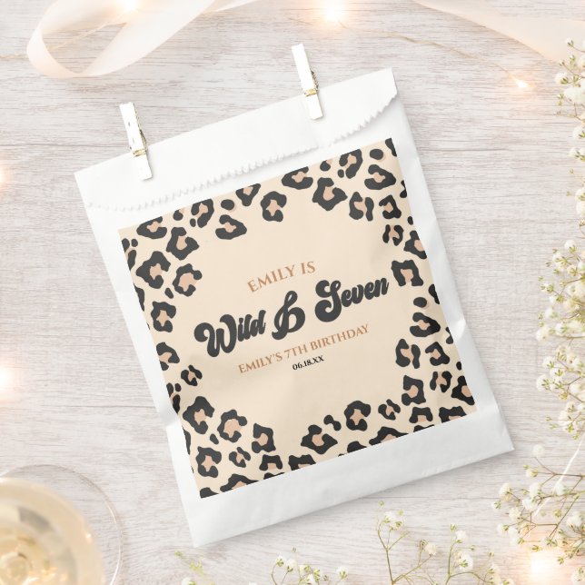 Bolsa De Papel El leopardo Cheetah Wild y la Fiesta de los Siete  (Cortado)