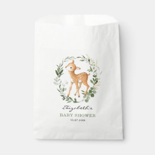 Bolsa De Papel El moderno bosque de Woodland Deer Greenery Gold B