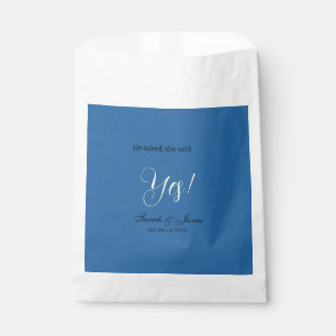 Bolsa De Papel Él preguntó ella dijo que sí compromiso simple azu
