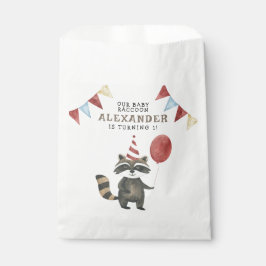 Bolsa De Papel El primer cumpleaños de nuestro mapache bebé 