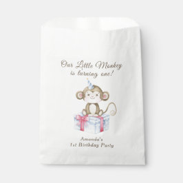 Bolsa De Papel El primer cumpleaños de nuestro pequeño mono 