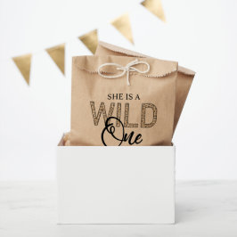 Bolsa De Papel El primer cumpleaños de Wild One Leopard
