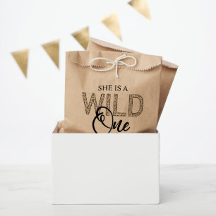 Bolsa De Papel El primer cumpleaños de Wild One Leopard