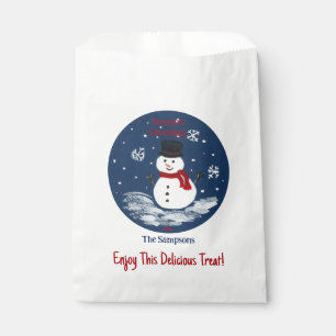 Bolsa De Papel El rojo muñeco de nieve PERSONALIZA