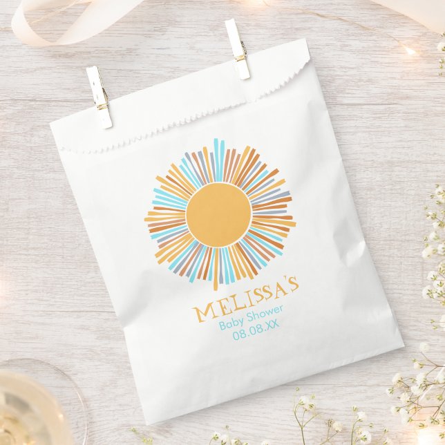 Bolsa De Papel El sol retro boho viene aquí gracias (Subido por el creador)