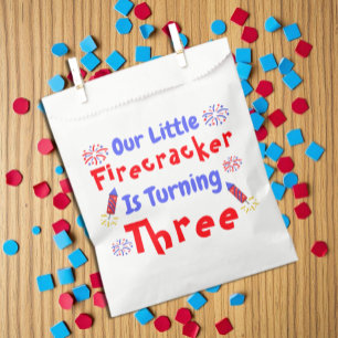 Bolsa De Papel El tercer cumpleaños de Little Firecracker