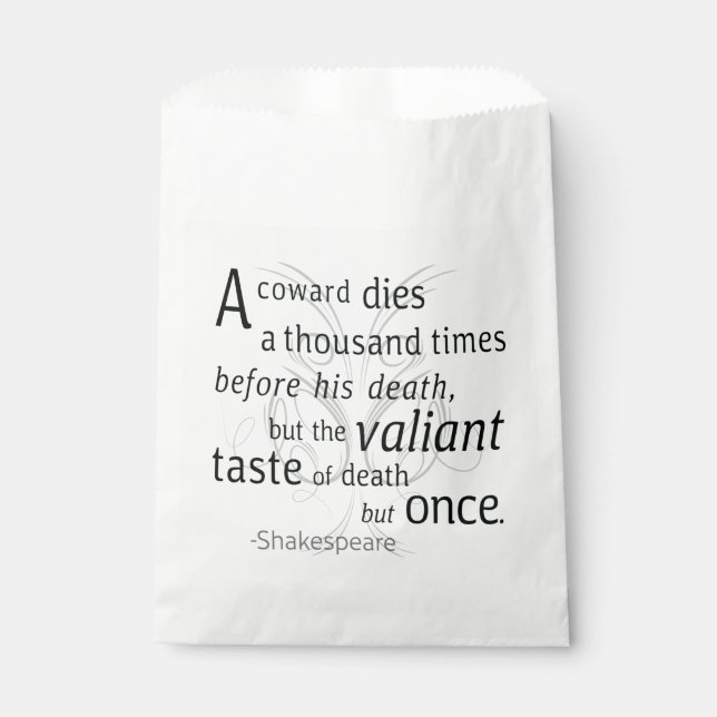 Bolsa De Papel El Valiant muere pero una vez Shakespeare (Anverso)