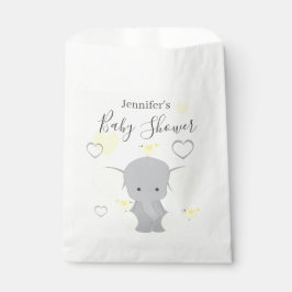 Bolsa De Papel Elefante amarillo Chica Baby Shower Fiesta