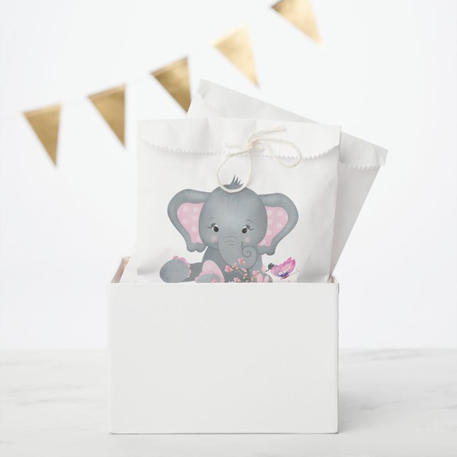 Bolsa De Papel Elefante cutáneo de acuarela (Fiesta)