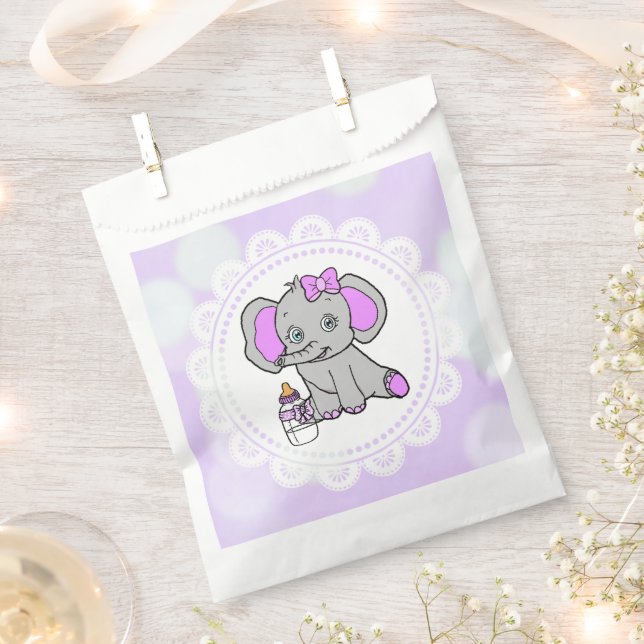 Bolsa De Papel Elefante de púrpura cúrcuta (Cortado)