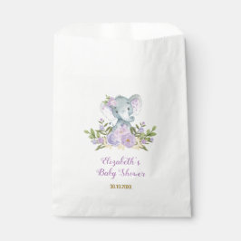 Bolsa De Papel Elefante púrpura cúpula / Floral acuática de lavan