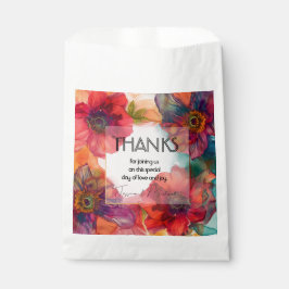 Bolsa De Papel Elegancia de Pétalo Escarlata