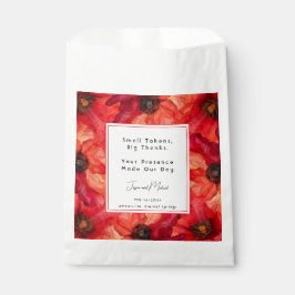 Bolsa De Papel Elegancia de Pétalo Escarlata