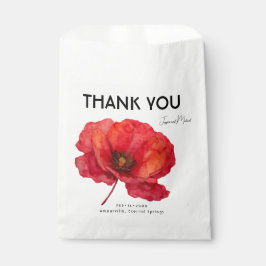 Bolsa De Papel Elegancia de Pétalo Escarlata