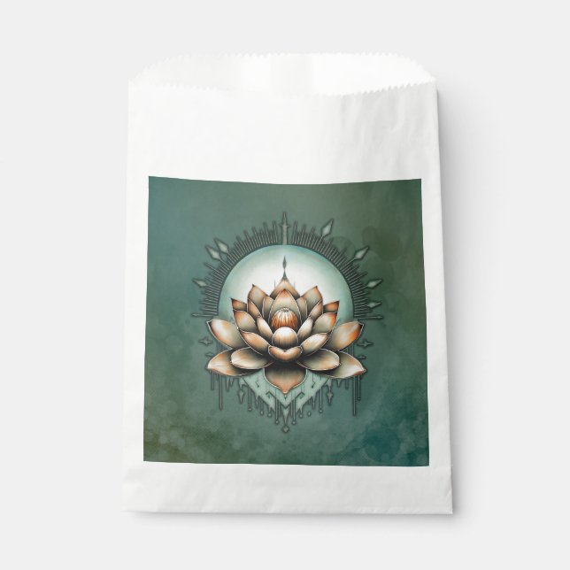 Bolsa De Papel Elegancia meditativa. Flor de loto exquisita (Anverso)