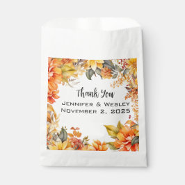 Bolsa De Papel Elegant Autumn Floral Wedding