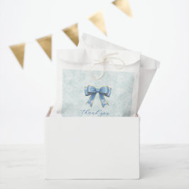 Bolsa De Papel Elegant Blue Bow Engagement Party Invitation