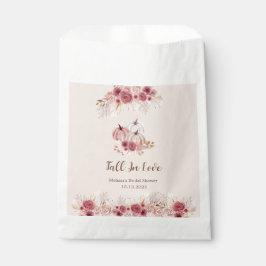 Bolsa De Papel Elegant Boho Fall Pink Pumpkin Bridal Shower 