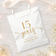 Elegant Champagne 15th Wedding Anniversary