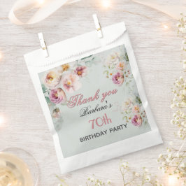 Bolsa De Papel *Elegant Floral 70th Birthday 