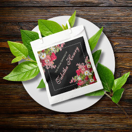 Bolsa De Papel Elegant Floral Black Flower Photo
