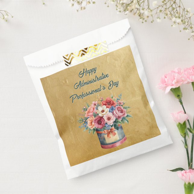 Bolsa De Papel Elegant Gold Administrative Professionals Day (Sellado)