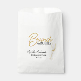 Bolsa De Papel Elegant Gold Brunch & Bubbly Bridal Shower 