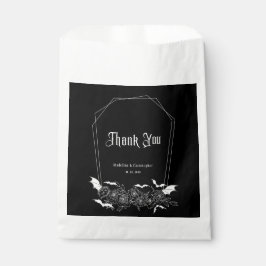 Bolsa De Papel Elegant Gothic Floral Black Wedding